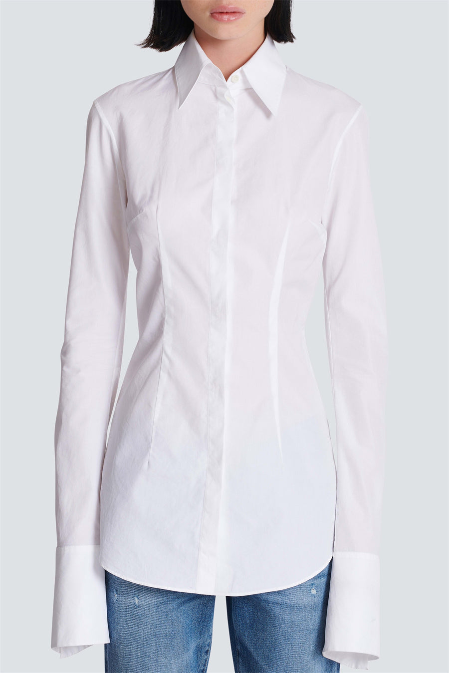 Zahra Gold Buttons Fitted Shirt Flowering Girl
