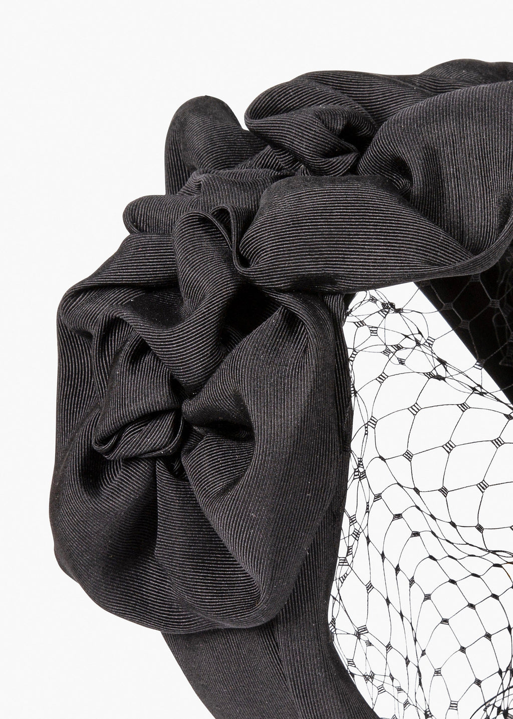 Triple Rosette With Veil In Black Flowering Girl