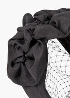 Triple Rosette With Veil In Black Flowering Girl
