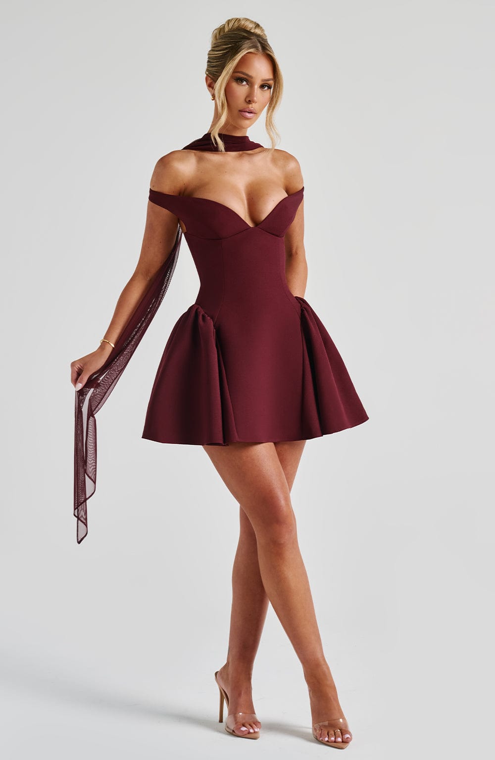 Marla Mini Dress - Cherry Lacquer Flowering Girl