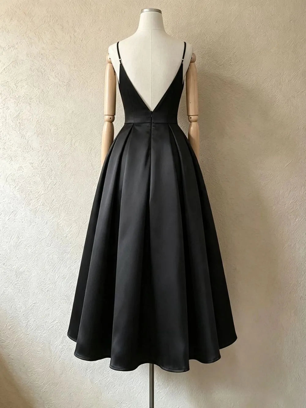 Masa Spaghetti V-Neck Backless Midi Dress Flowering Girl