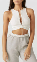 LACE UP CROP TANK Flowering Girl