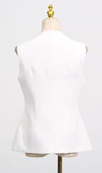 Kailynn White Vest Flowering Girl