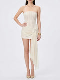 Lindley Strapless Corset Ruched Mini Dress Flowering Girl
