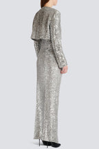 Laiki Diamante Sequin Cropped Blazer Flowering Girl
