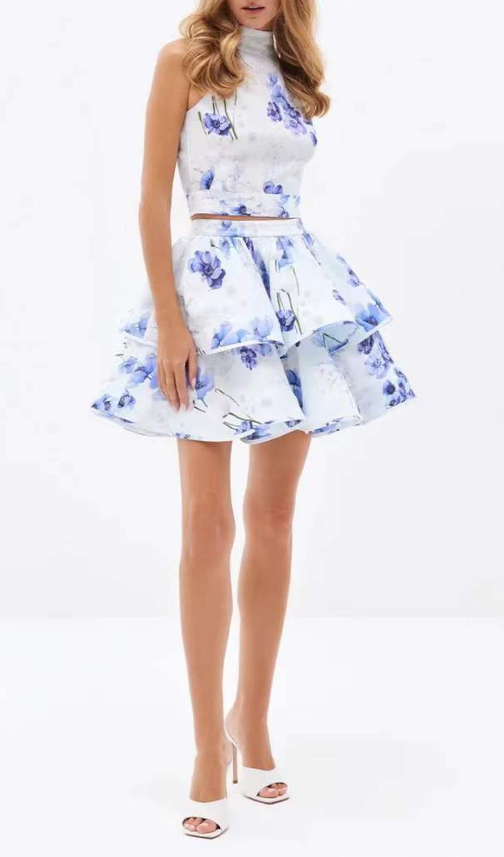 Ellison Floral Printed Two-Piece Set Flowering Girl