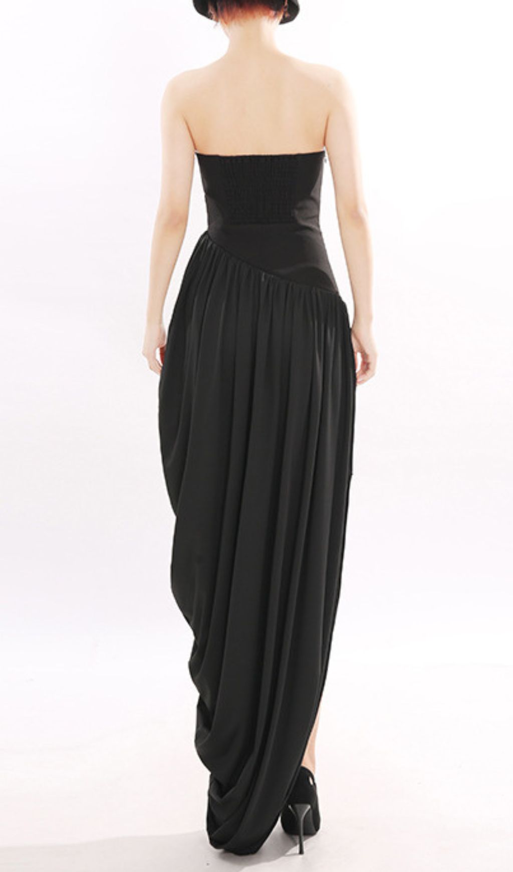 Jethra Black Strapless Maxi Dress Flowering Girl