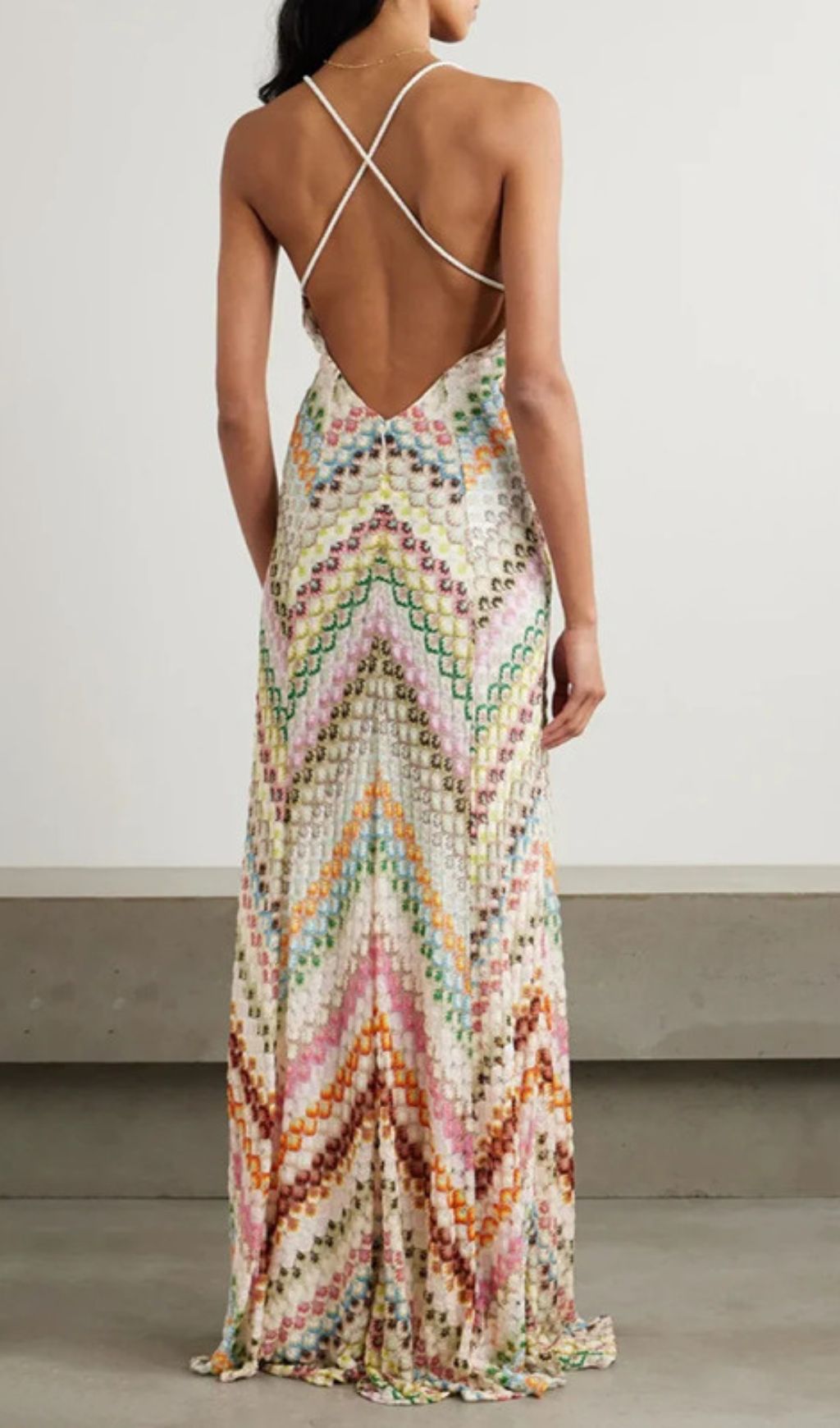 Hadas Printed Backless Maxi Dress Flowering Girl