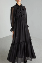 Foulard-Embellished Dress Flowering Girl