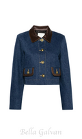 Toscane Double Breasted Blazer in blue Flowering Girl