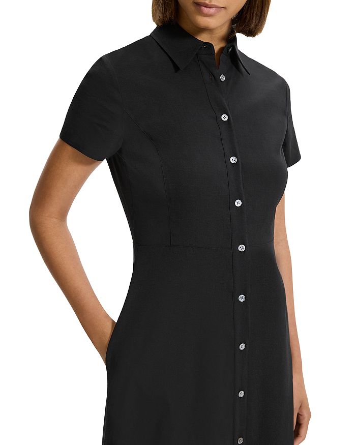 MIDI SHIRTDRESS IN BLACK Flowering Girl