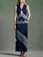 Mada Lace Patchwork Two-Piece Set Flowering Girl