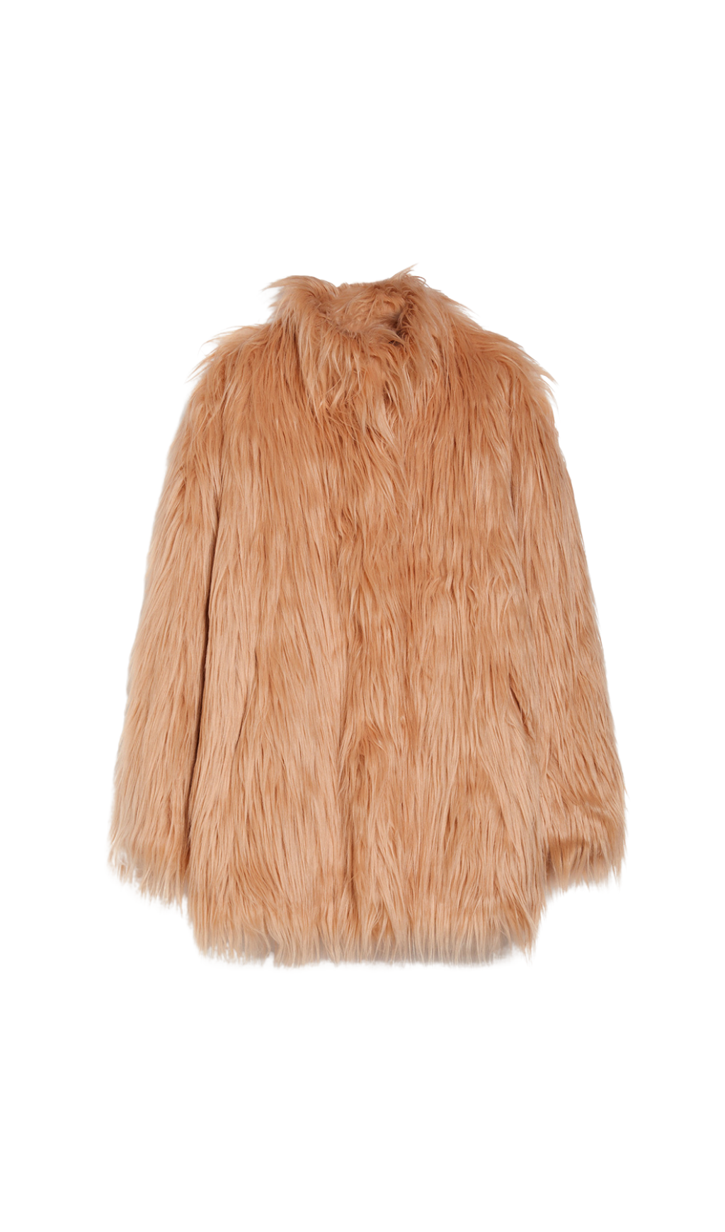 Nude Pink Fur Coat Flowering Girl