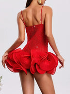 Hathor Spaghetti Flower Mini Dress Flowering Girl