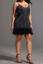 Kamo Sequin Fringes Mini Dress Flowering Girl