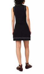 Topstitched Knit Shift Dress Flowering Girl
