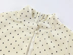Mock Neck Puff Sleeve Polka Dot Mini Dress Flowering Girl