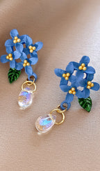 Dulcinea Blue Flower Earrings Flowering Girl