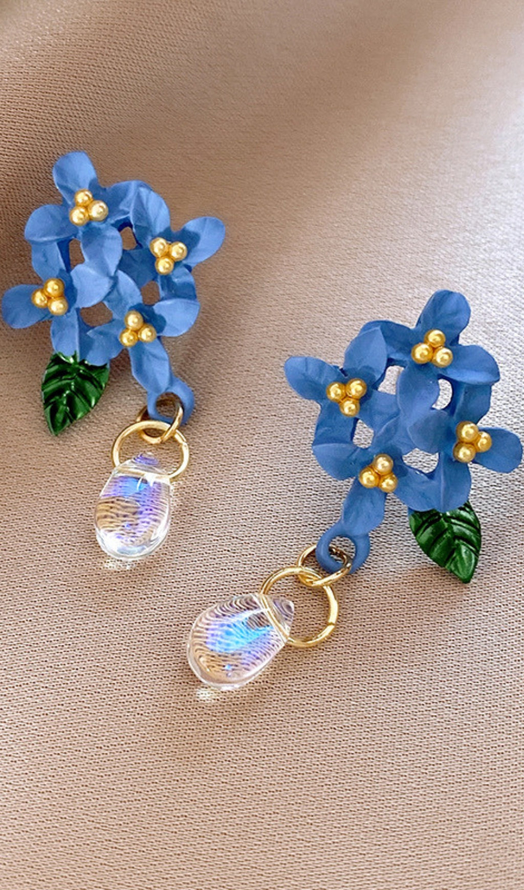 Dulcinea Blue Flower Earrings Flowering Girl