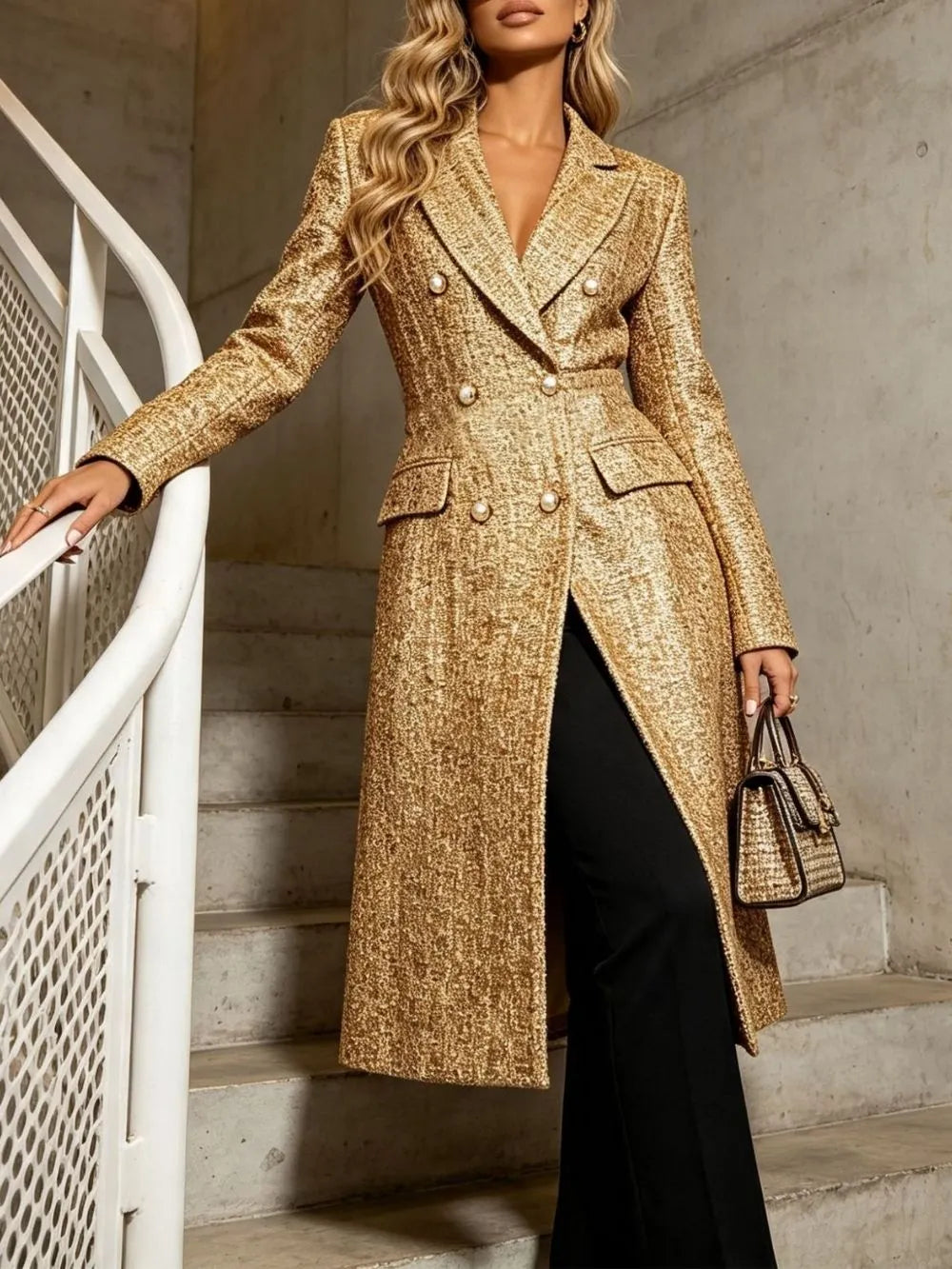 Mathilda Gold Coat Flowering Girl