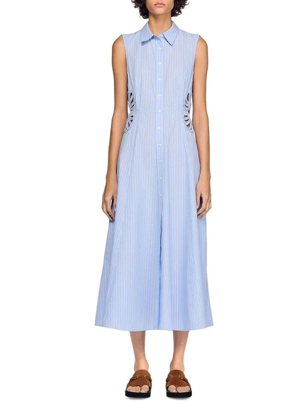 Striped Cotton Maxi Dress Flowering Girl