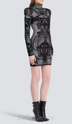 graphic-print fitted mini dress Flowering Girl