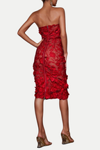 Jameson Strapless Flower Midi Dress Flowering Girl
