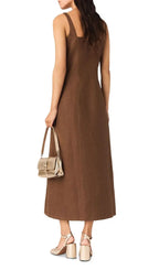Racao Linen Midi Dress Flowering Girl