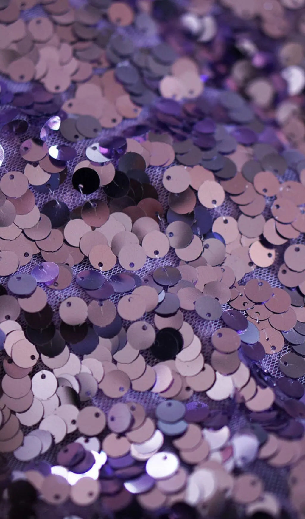 Sequin Patchwork Plush Cuff Dress In Purple Flowering Girl