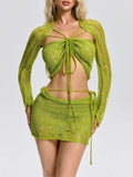 Fennella Knit Sequin Skirt Set Flowering Girl
