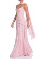 Neskava Scarf Strapless Maxi Dress Flowering Girl