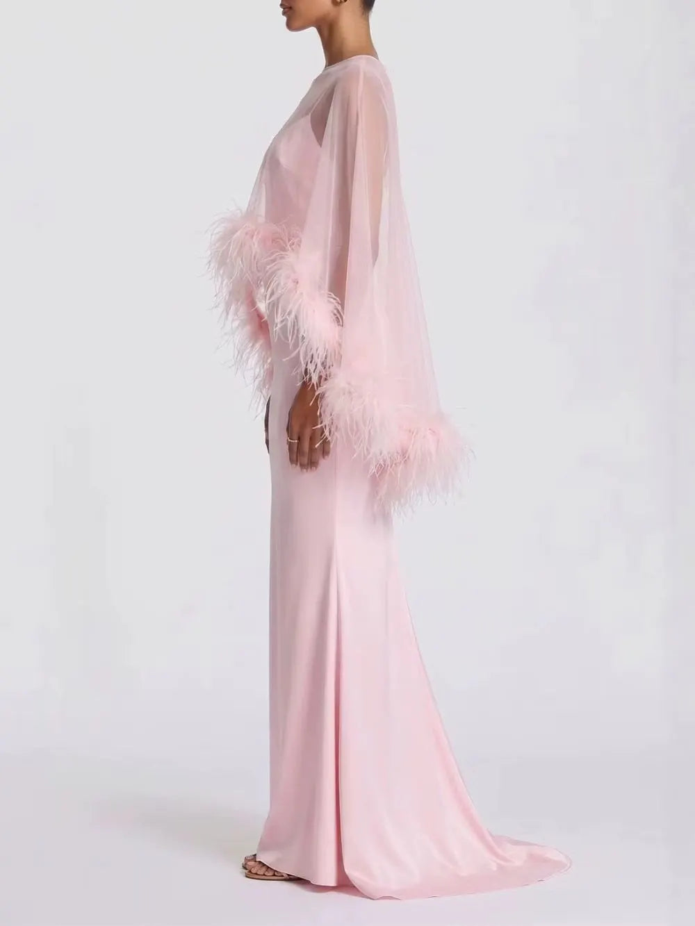 Mora Feather Dress Set Flowering Girl