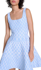 Russel Wave Printed Mini Dress Flowering Girl