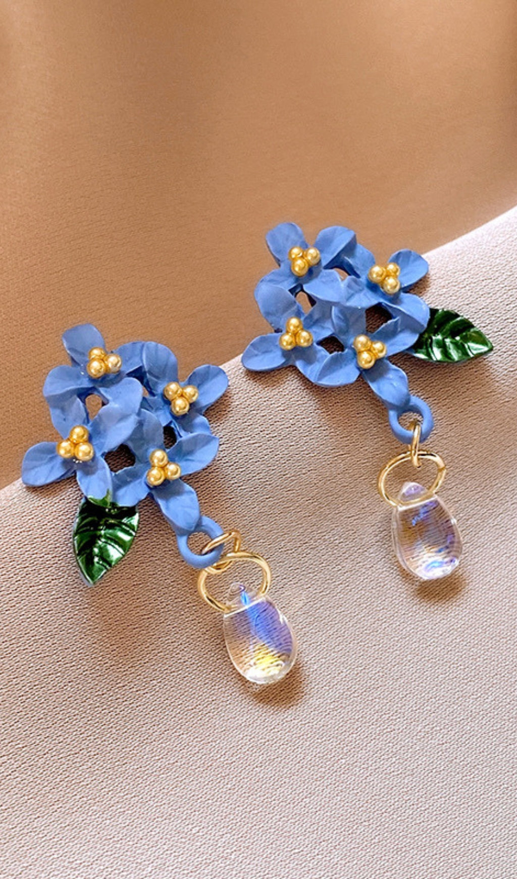Dulcinea Blue Flower Earrings Flowering Girl