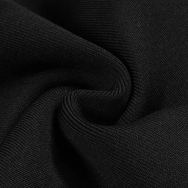 Black Spaghetti Strap Mini Bandage Dress Flowering Girl