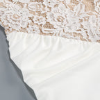Halina White Halter Lace Maxi Dress Flowering Girl
