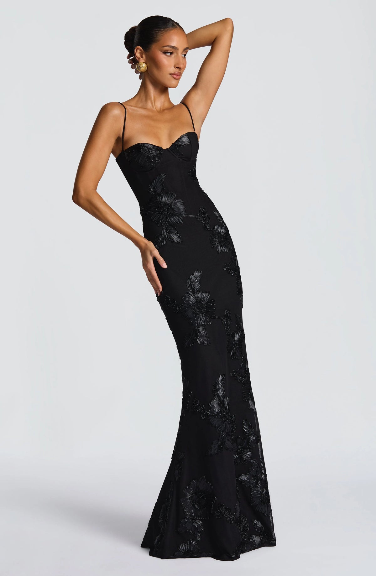 Nefertiti Maxi Dress - Black Flowering Girl