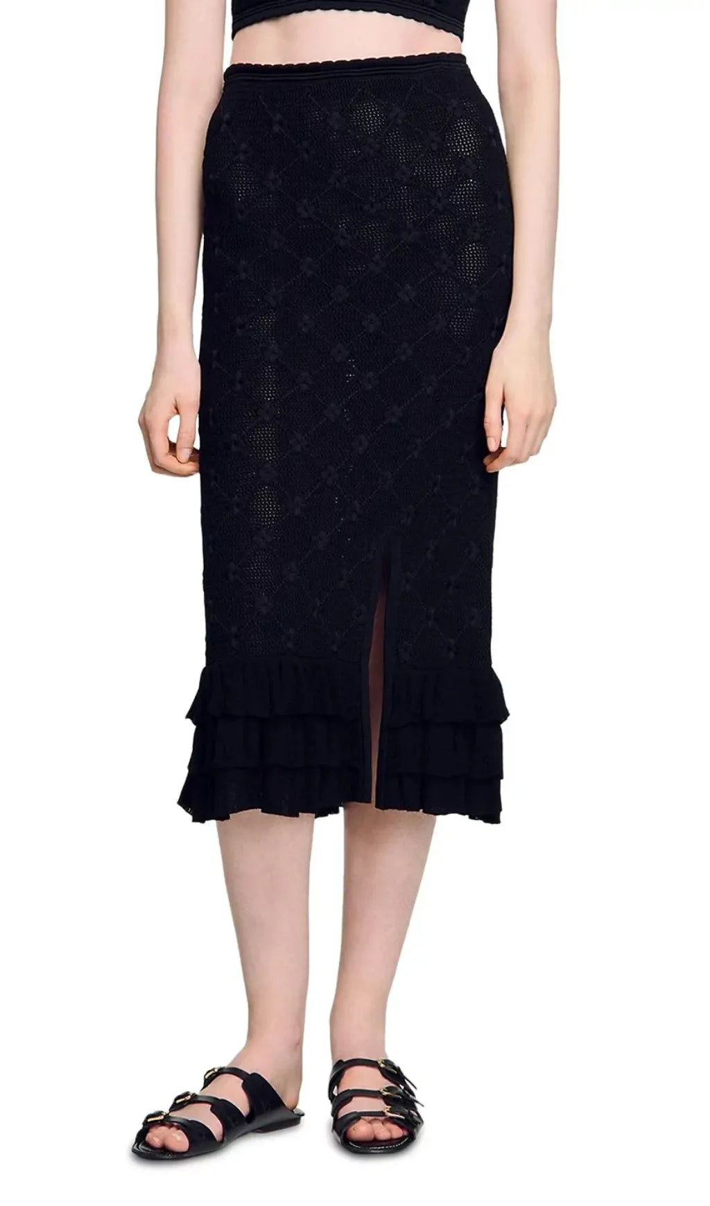 Knit Midi Skirt Flowering Girl
