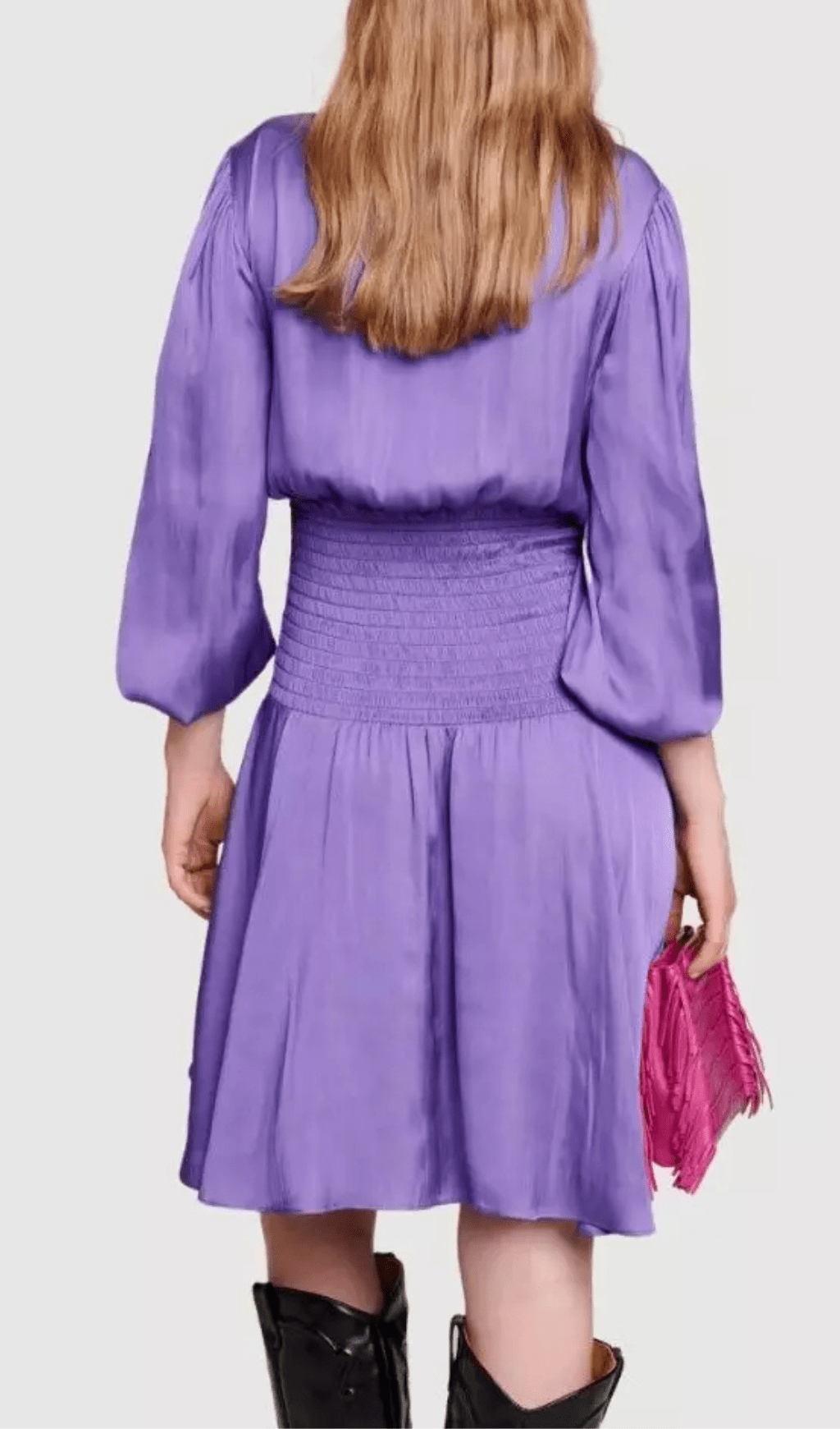 PURPLE SMOCKED TRIM DRESS Flowering Girl