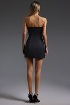 Flor Sleeveless Diamond Tassels Mini Dress in black Flowering Girl