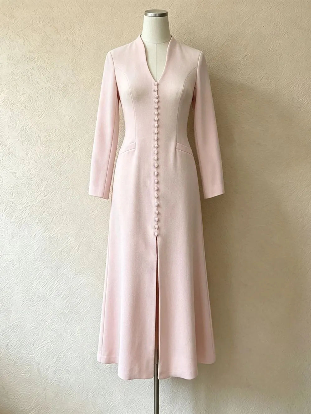 Masahide Long Sleeve Slit Maxi Dress Flowering Girl
