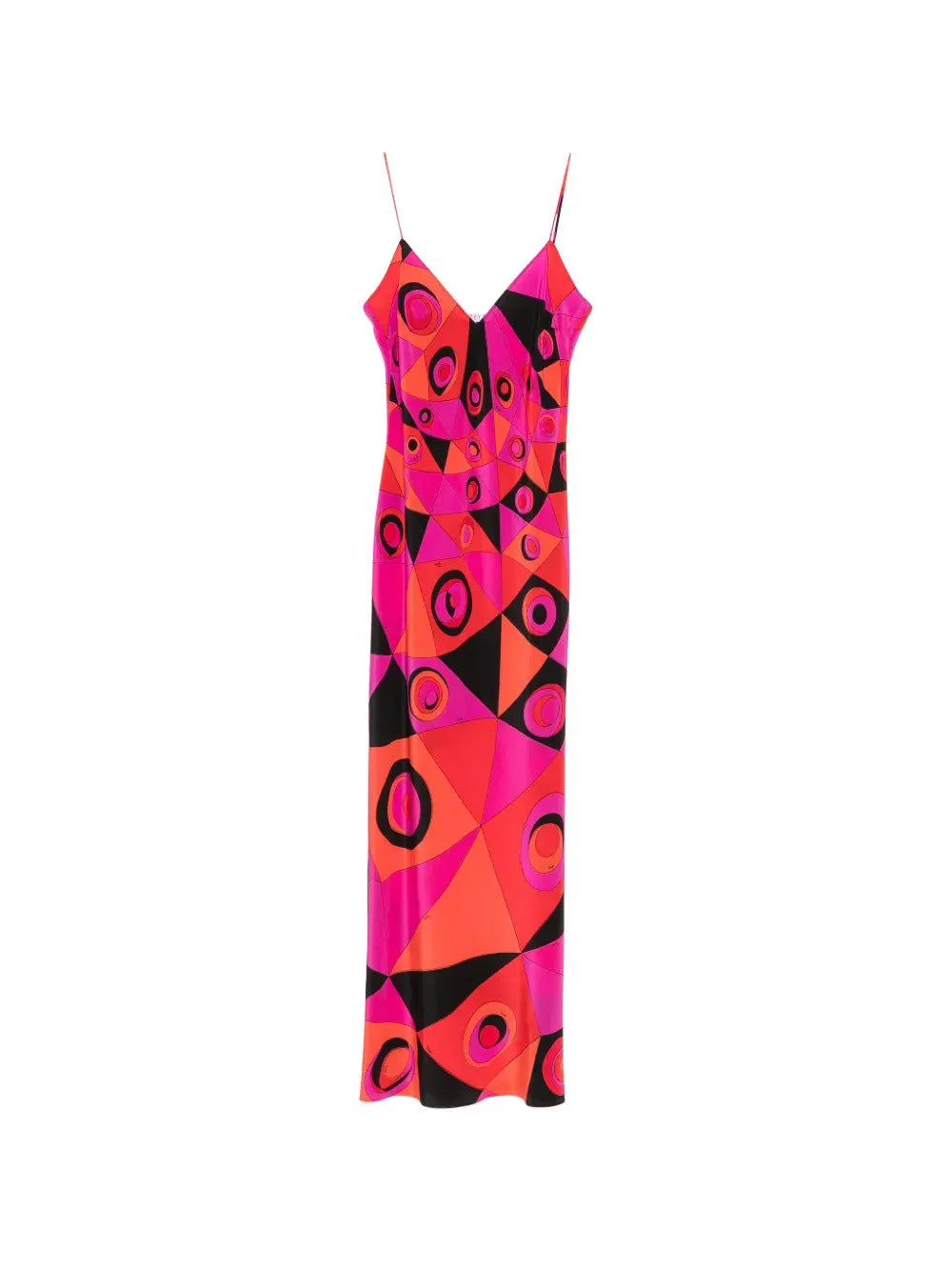 Hot Pink Satin Column Slip Dress Flowering Girl