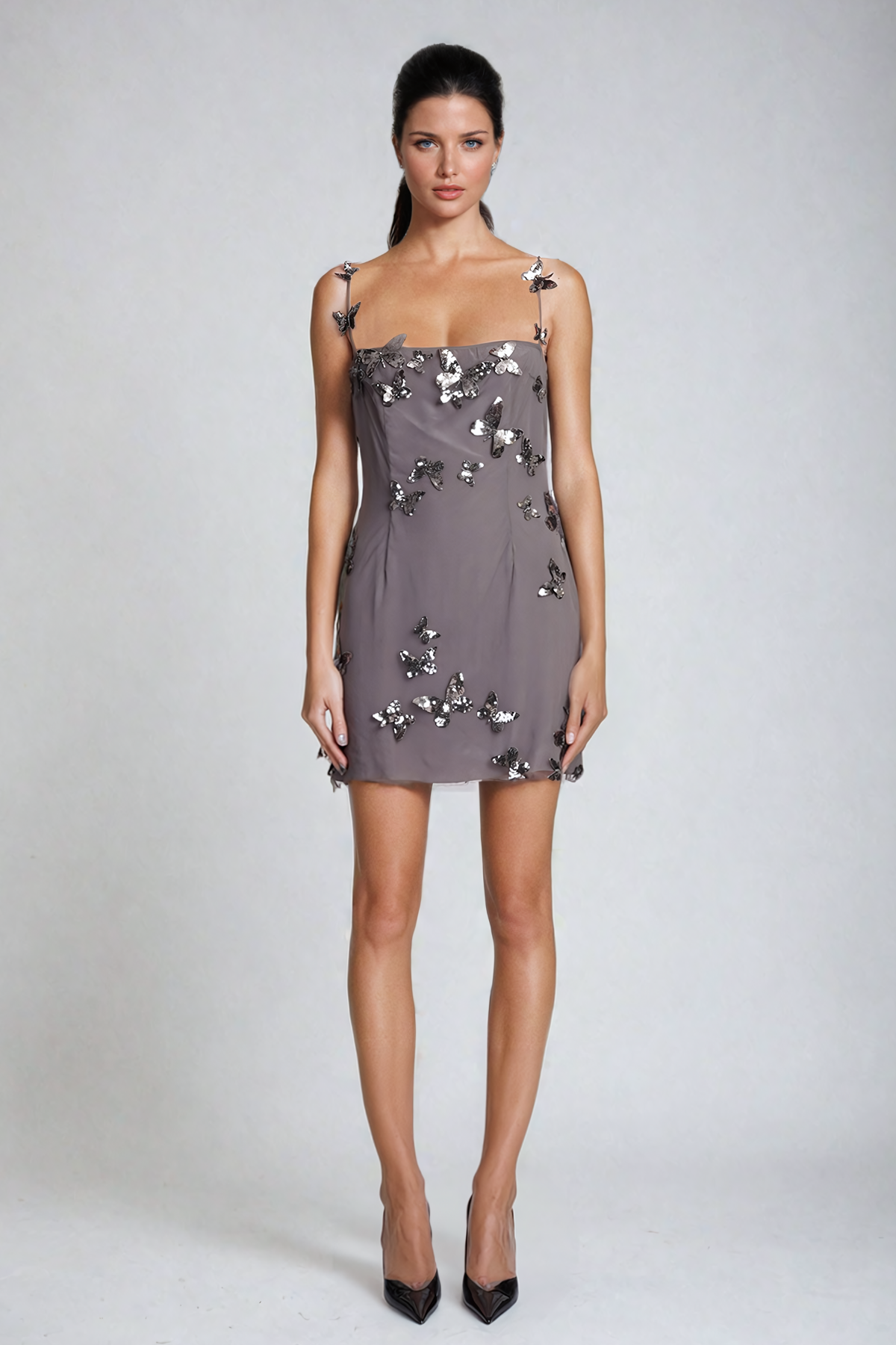 Aldis Butterfly Spaghetti Mini Dress Flowering Girl