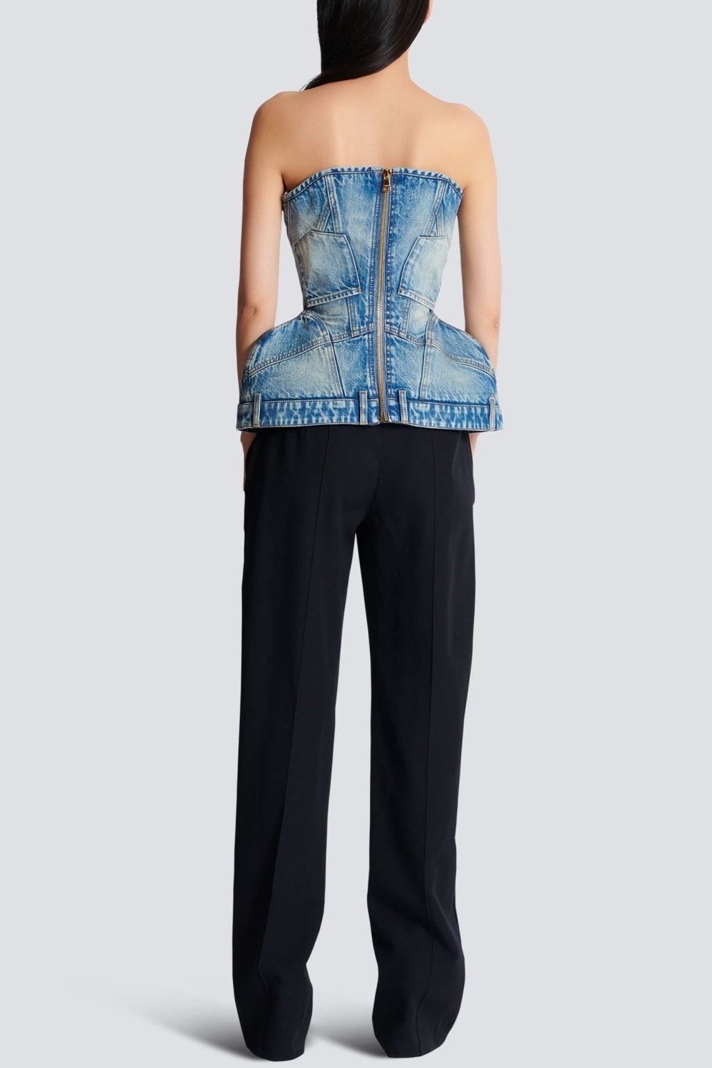 Austyn Structured Denim Bustier Flowering Girl