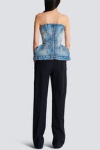 Austyn Structured Denim Bustier Flowering Girl