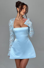 Sadie Mini Dress - Blue Flowering Girl