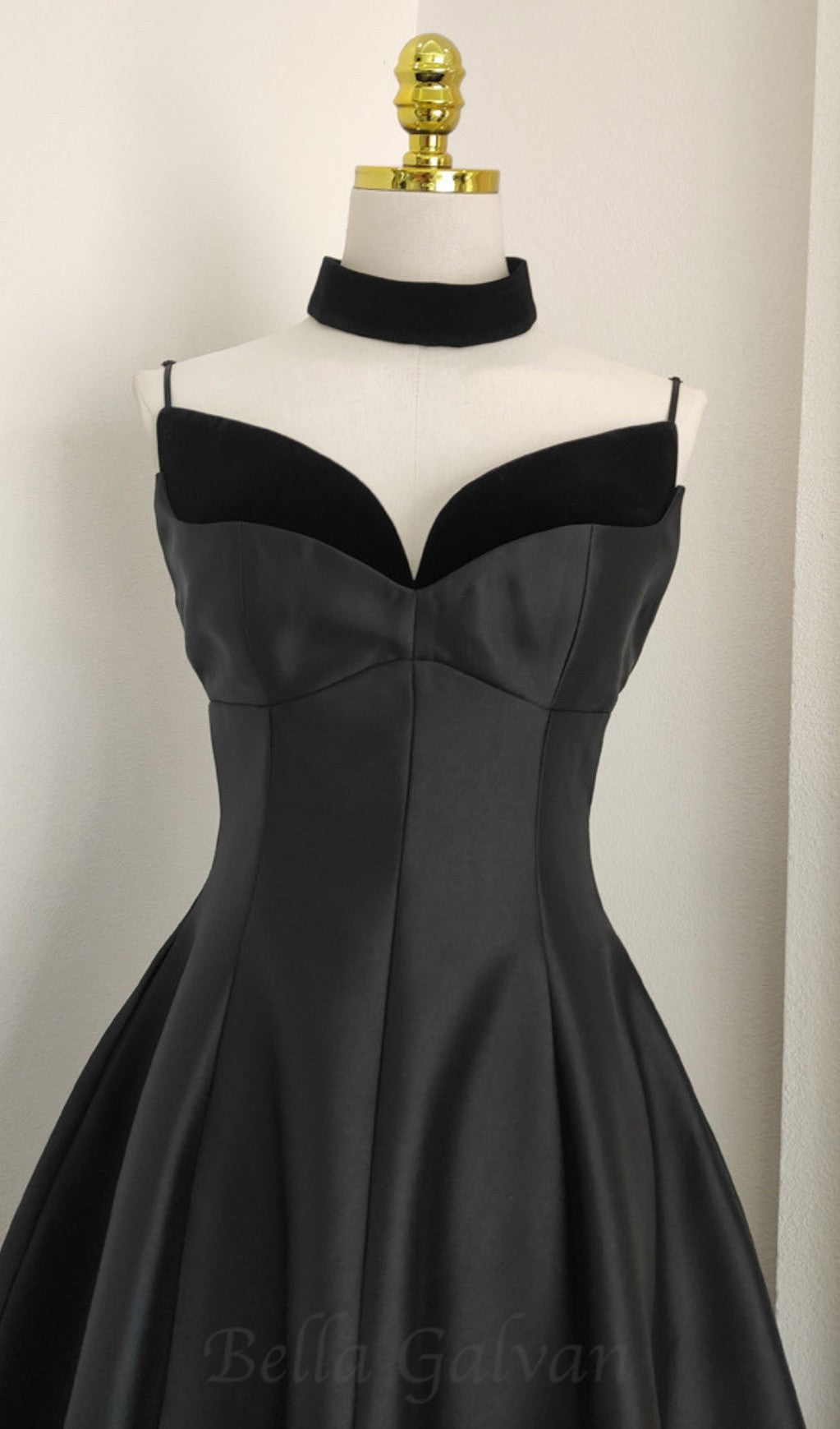patchwork midi dress in black Flowering Girl