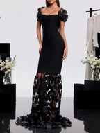 Weskor Flower Bandage Mermaid Maxi Dress Flowering Girl