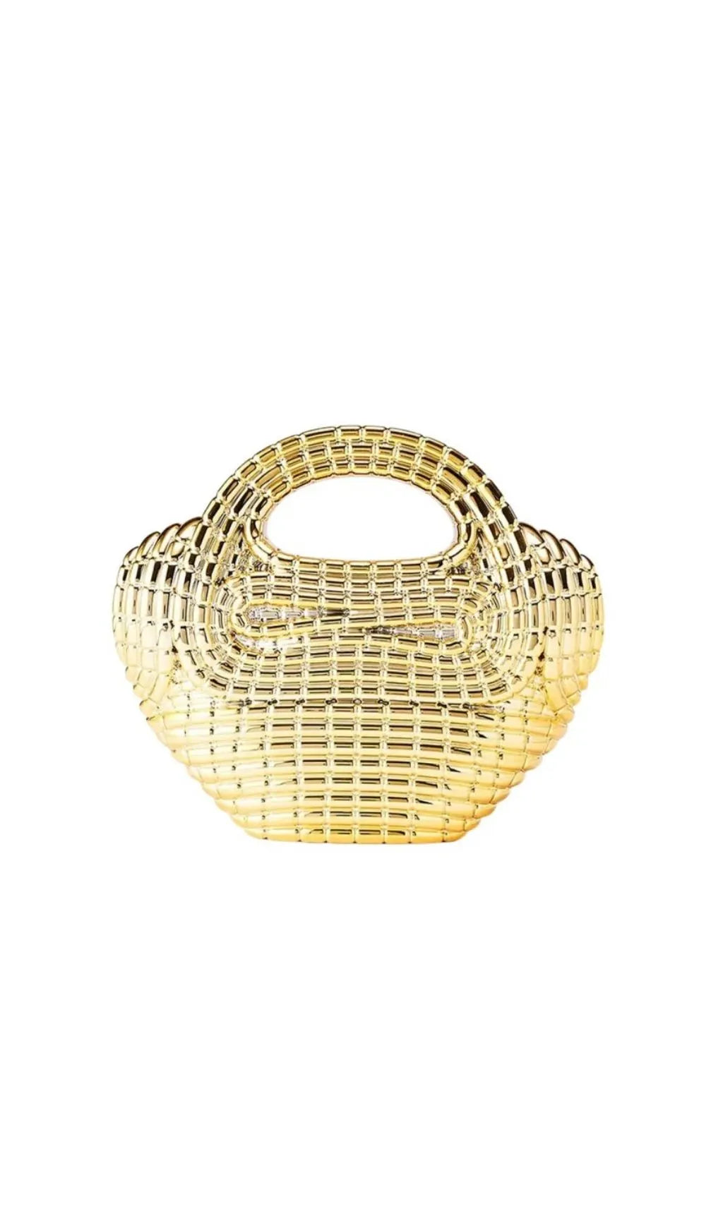 Raxelyn Gold Sculpted Grid Bag Flowering Girl
