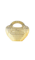 Raxelyn Gold Sculpted Grid Bag Flowering Girl